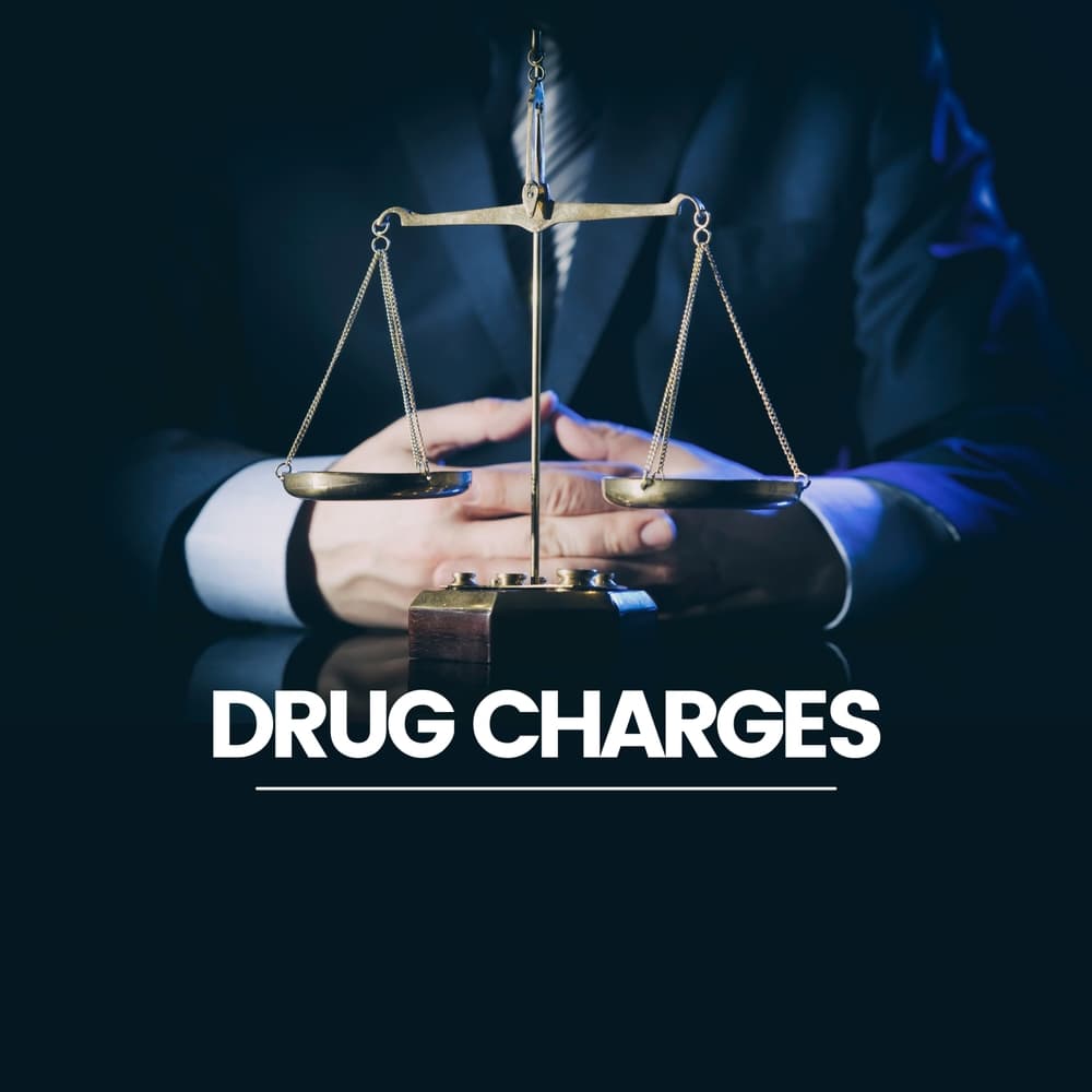 High-quality image depicting drug charges and criminal defense concepts